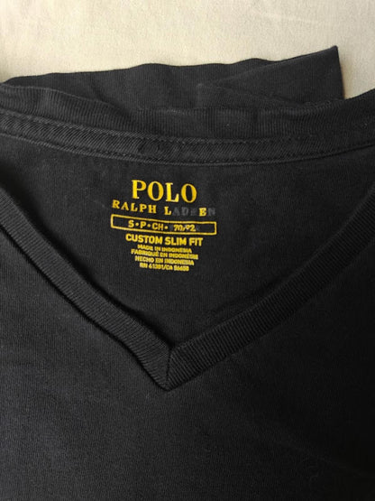 Men’s Black V-Neck Slim Fit Tee