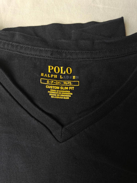 Men’s Black V-Neck Slim Fit Tee