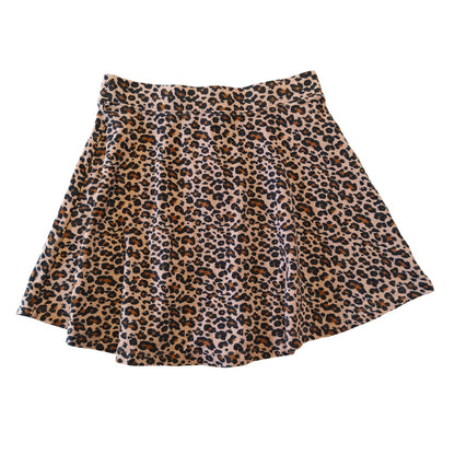 Leopard Print Skater Skirt