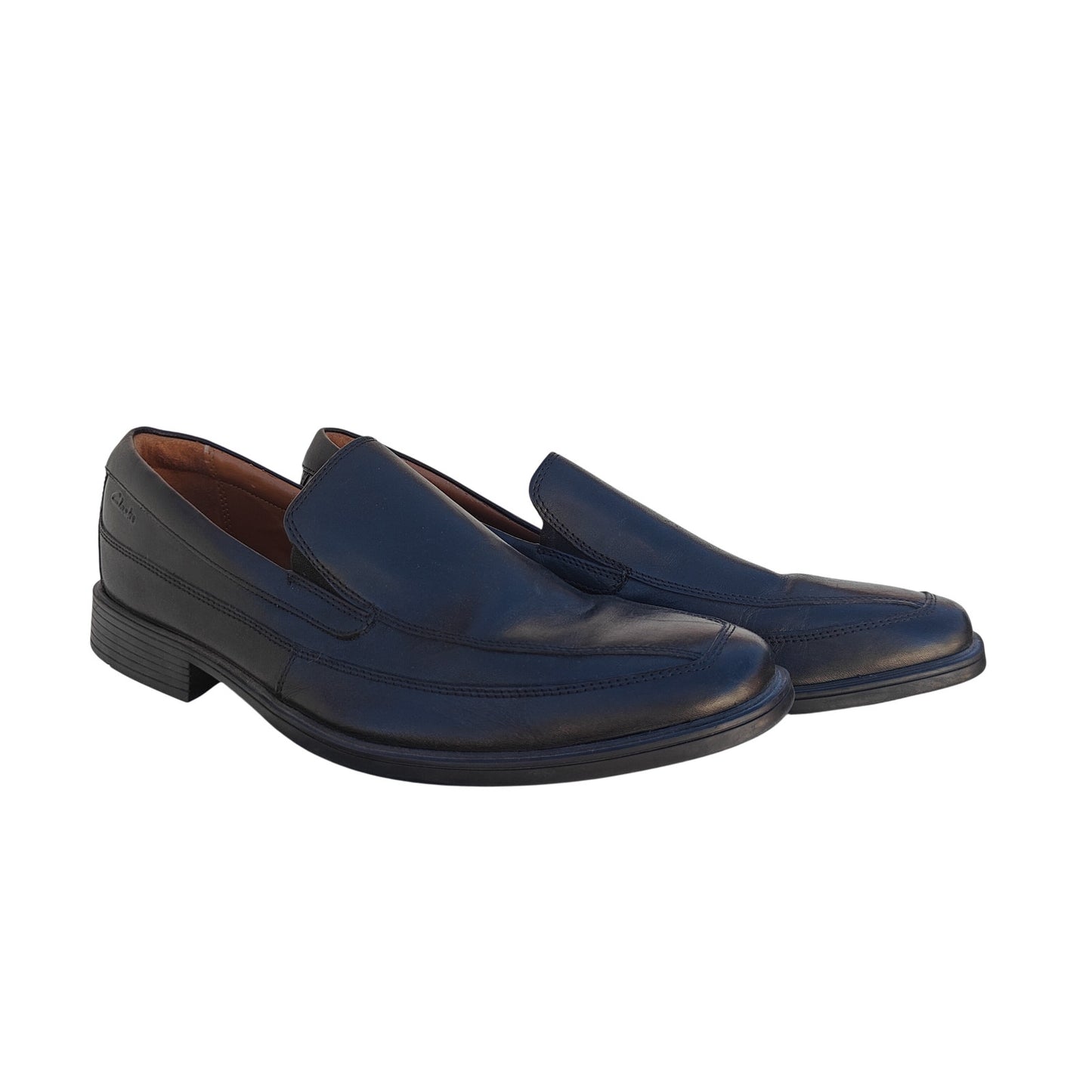 Black Leather Slip On Loafers