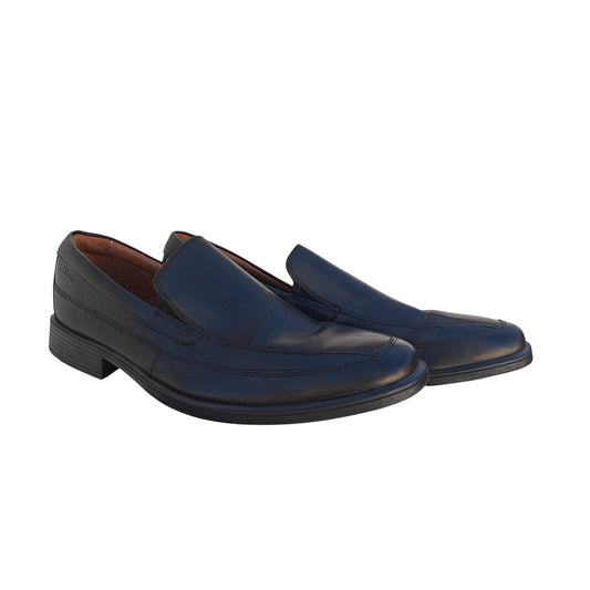 Black Leather Slip On Loafers