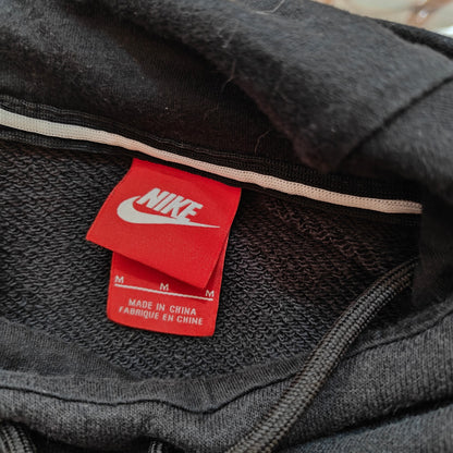 Black Nike NSW Funnel Neck French Terry Logo Hoodie