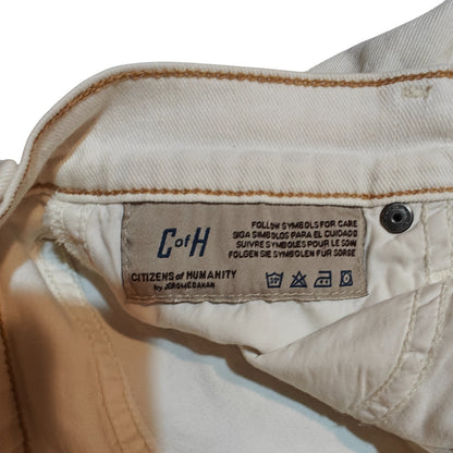 White Thompson Medium Rise Skinny Jeans