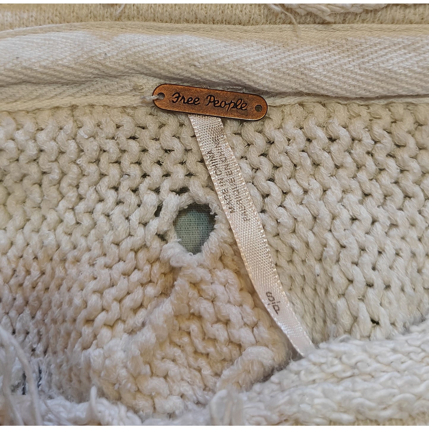 Cream Cable Knit Crop Sweater