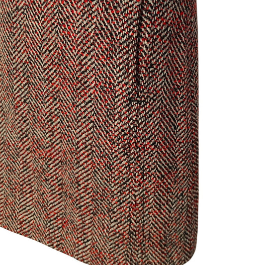 Red Tweed Mini Skirt