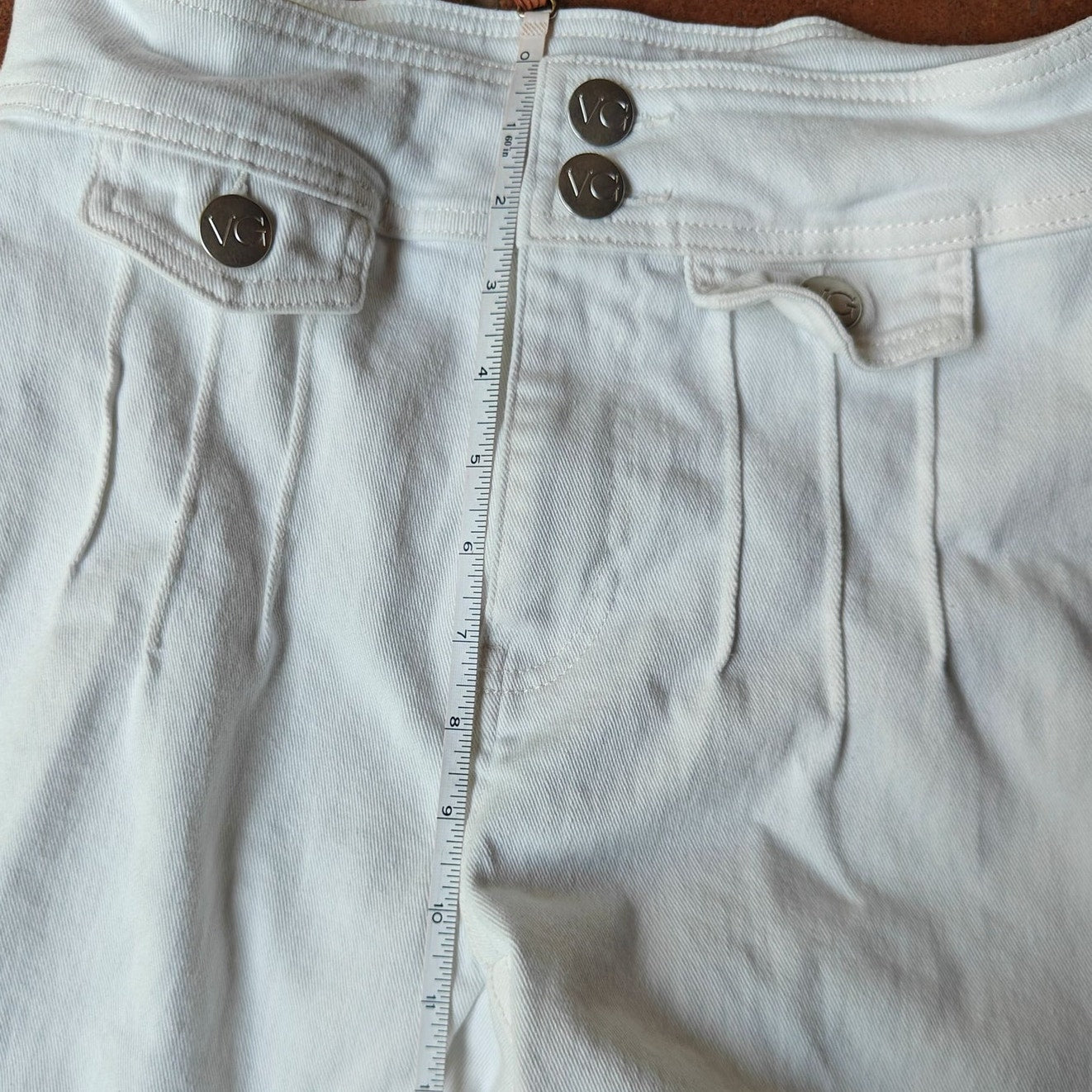 White High Rise Flare Jeans