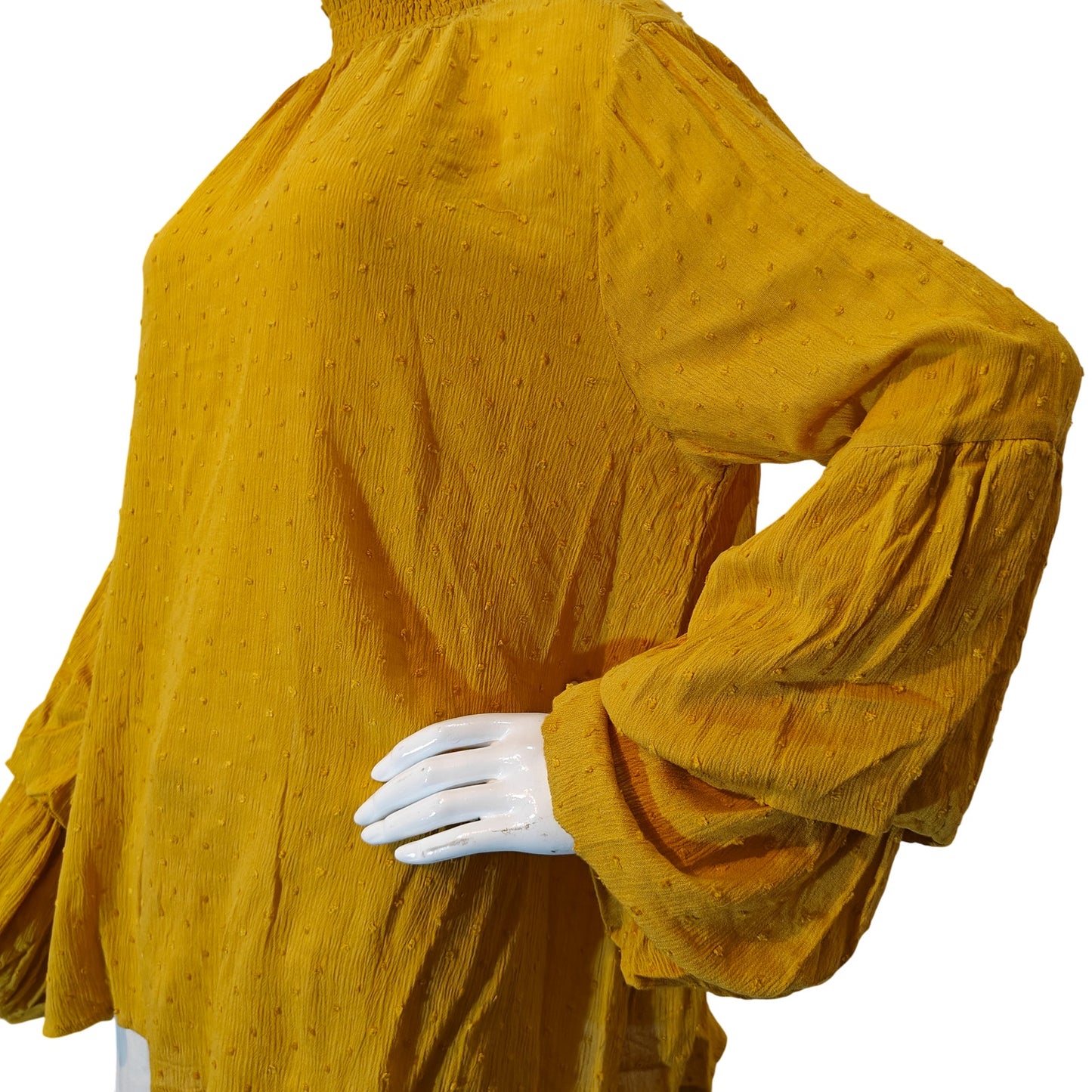Mustard Yellow Swiss Dot Blouse