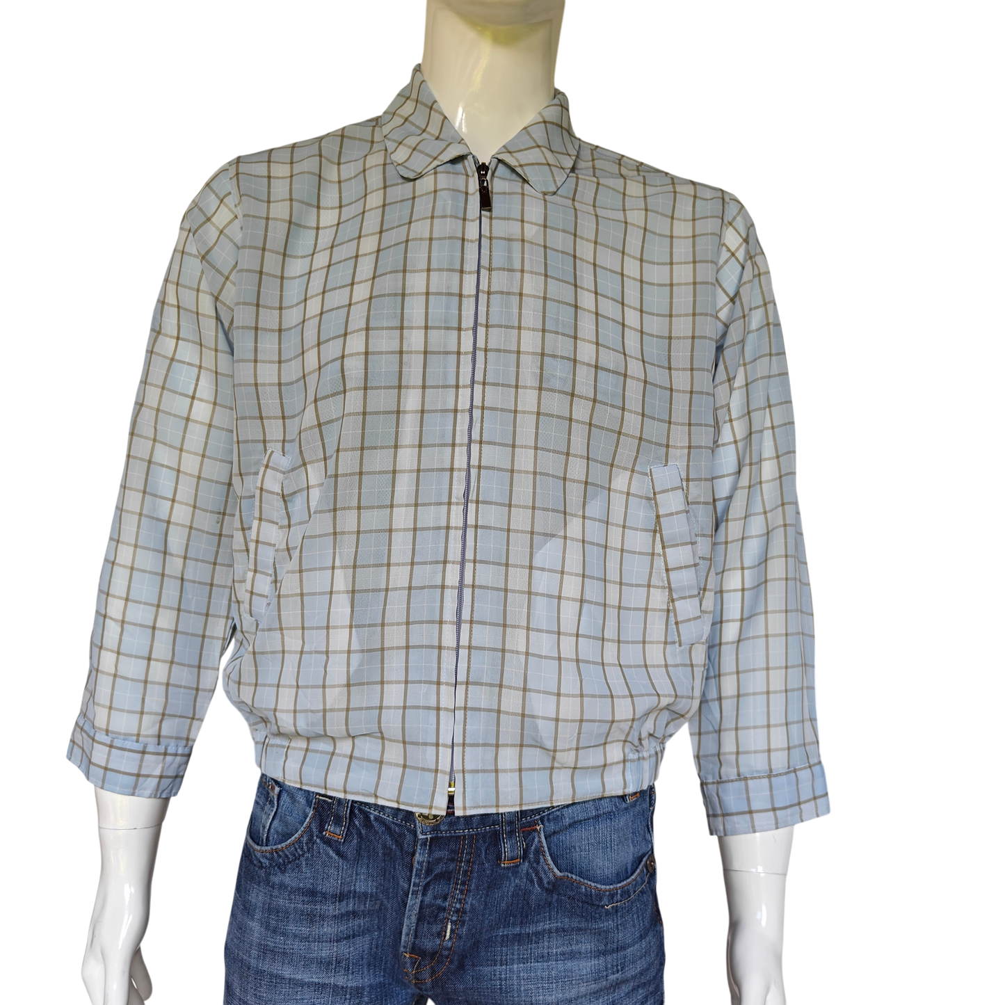 Men’s Lightweight Plaid Zip Jacket