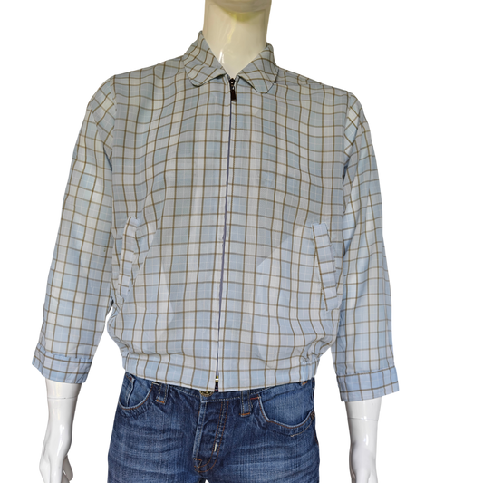 Men’s Lightweight Plaid Zip Jacket