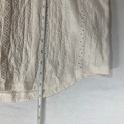 Short Sleeve Off White Button Down
