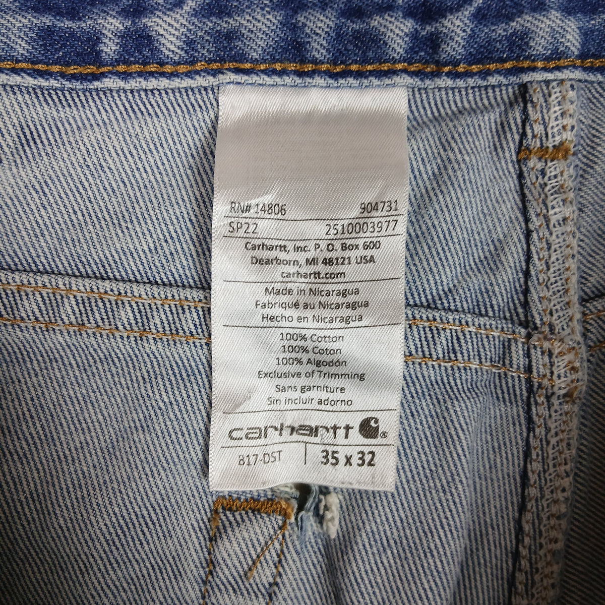 Carhartt B17 Relaxed Fit Jeans – Light Wash
