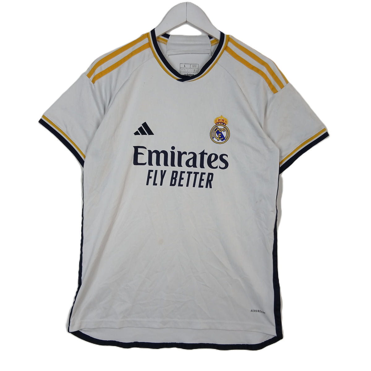 Adidas Real Madrid 2023–24 Home Soccer Jersey #8 Men’s L