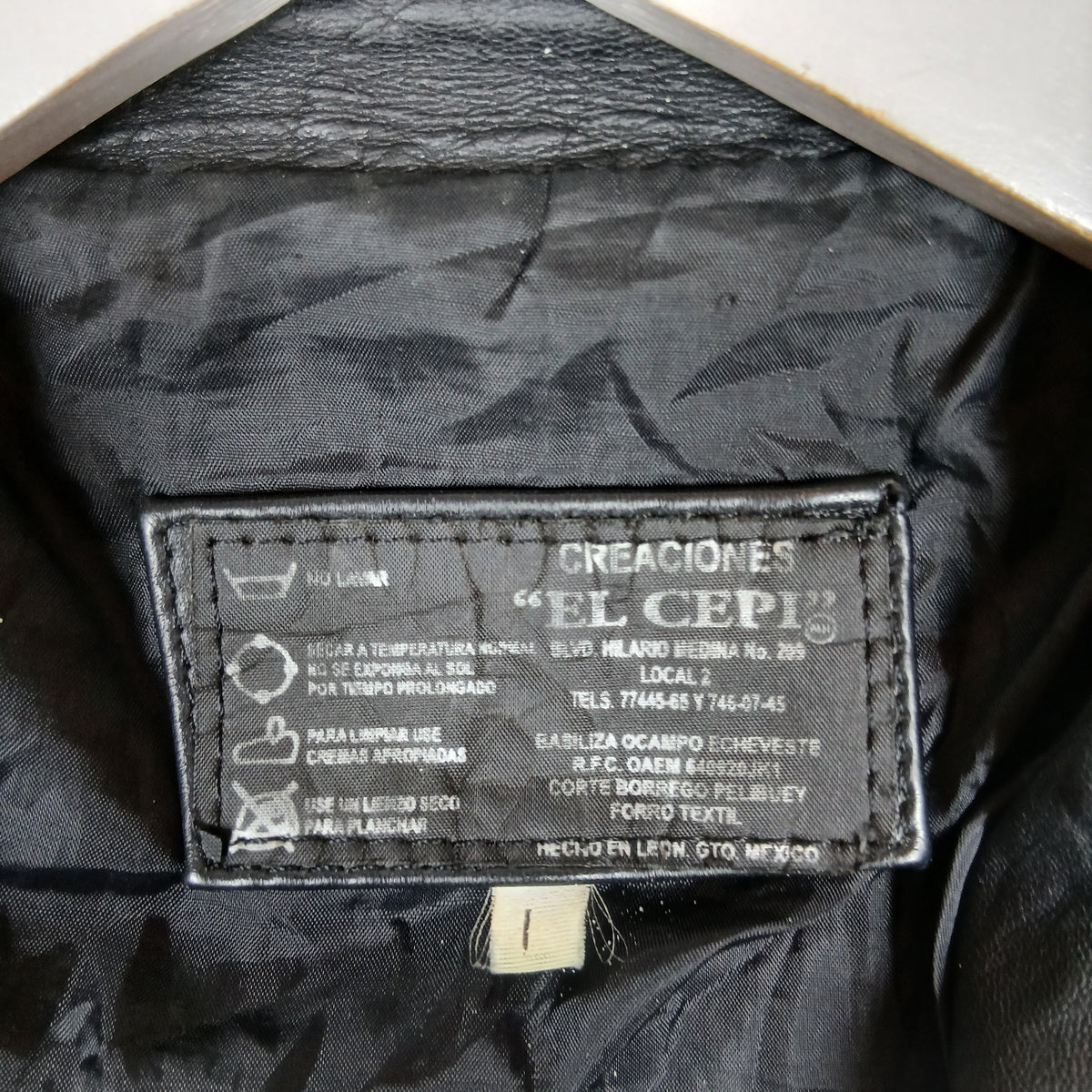 Creaciones El Cepi Black Sheep Leather Moto Jacket