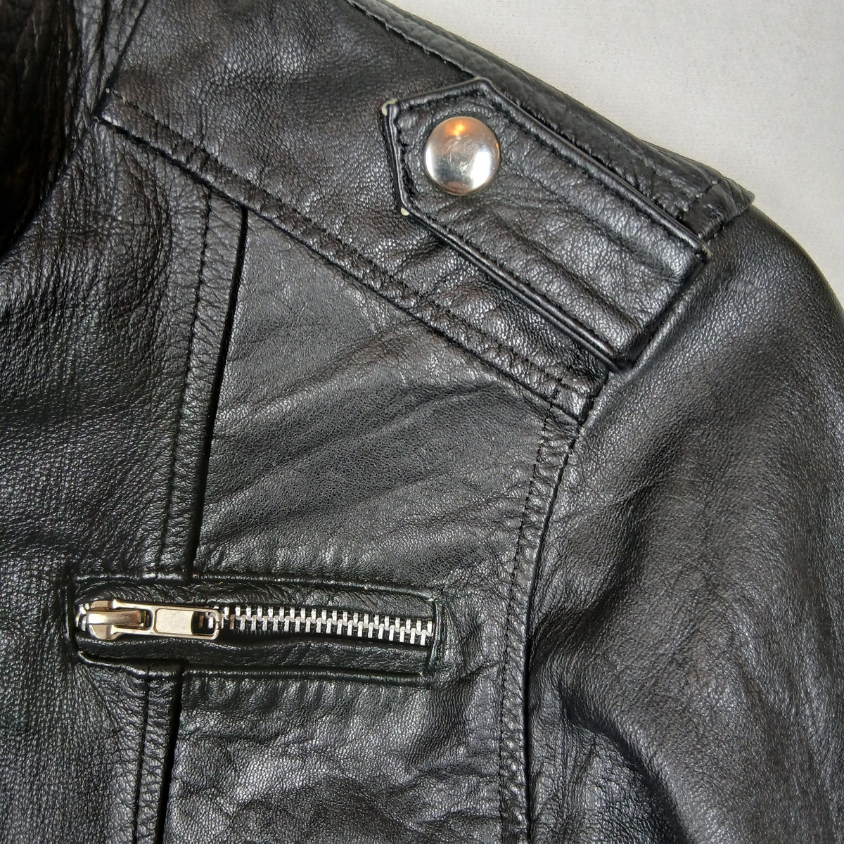 Creaciones El Cepi Black Sheep Leather Moto Jacket