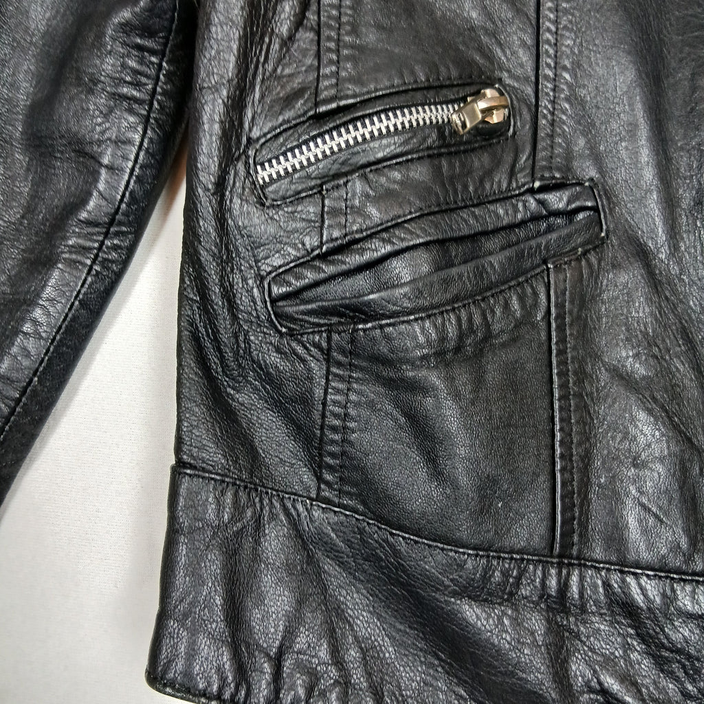 Creaciones El Cepi Black Sheep Leather Moto Jacket