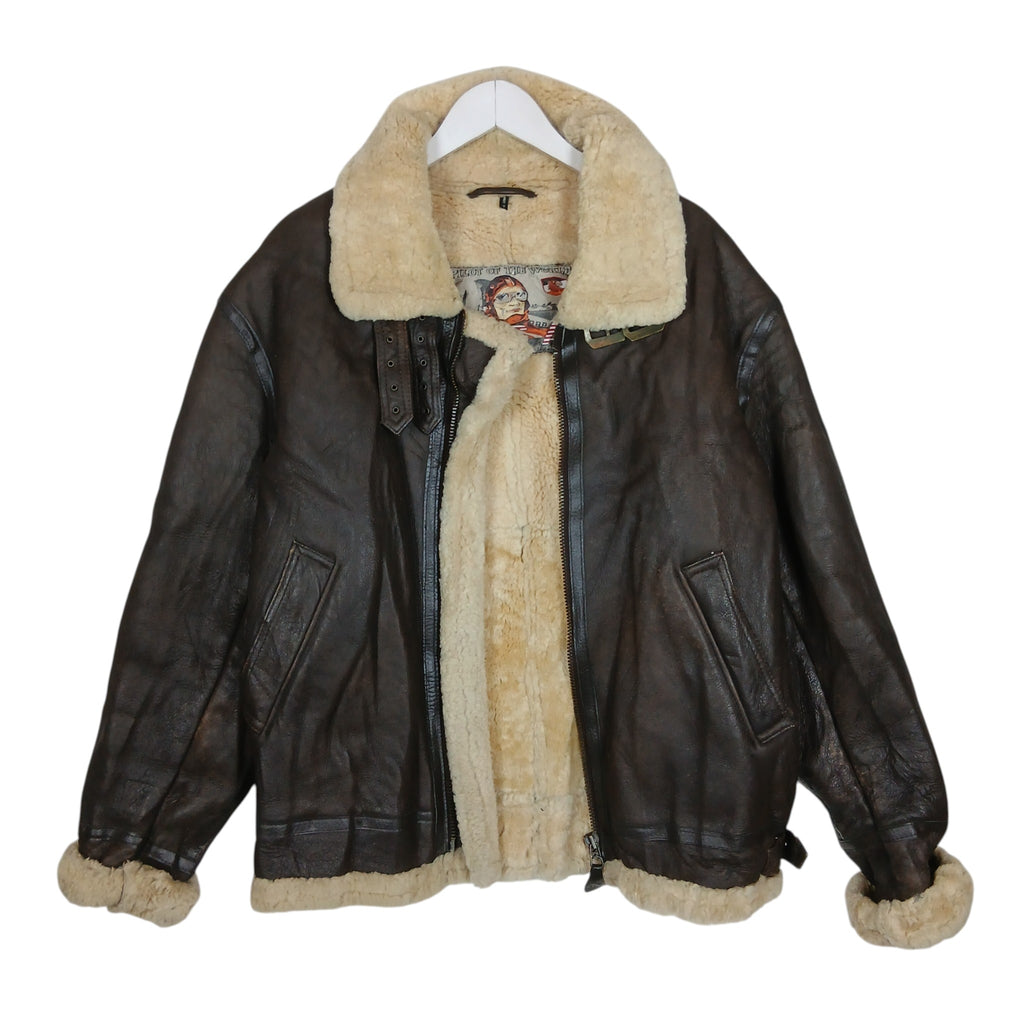 Walter Davoucci Genuine Shearling B-3 Aviator Jacket