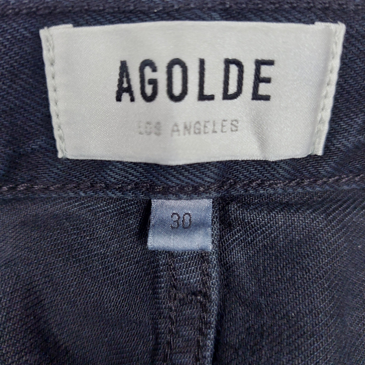 AGOLDE ’90s Pinch Waist Long Straight Jeans Crushed Black Women’s 30