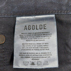 AGOLDE ’90s Pinch Waist Long Straight Jeans Crushed Black Women’s 30