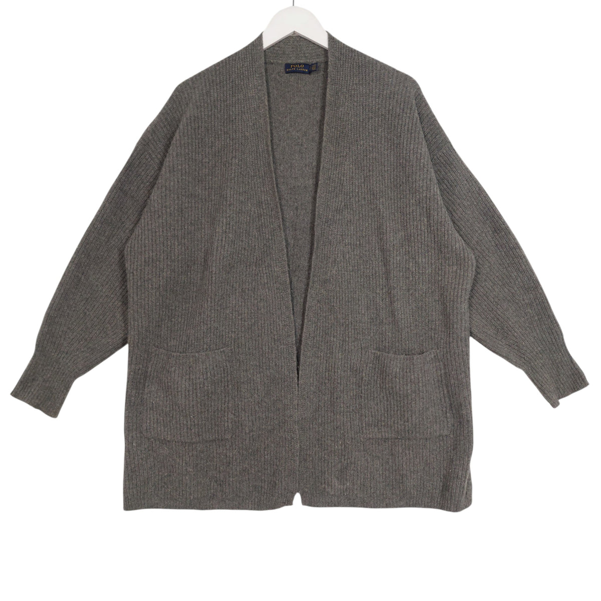 Polo Ralph Lauren Gray Ribbed Open-Front Cardigan – Women’s Small
