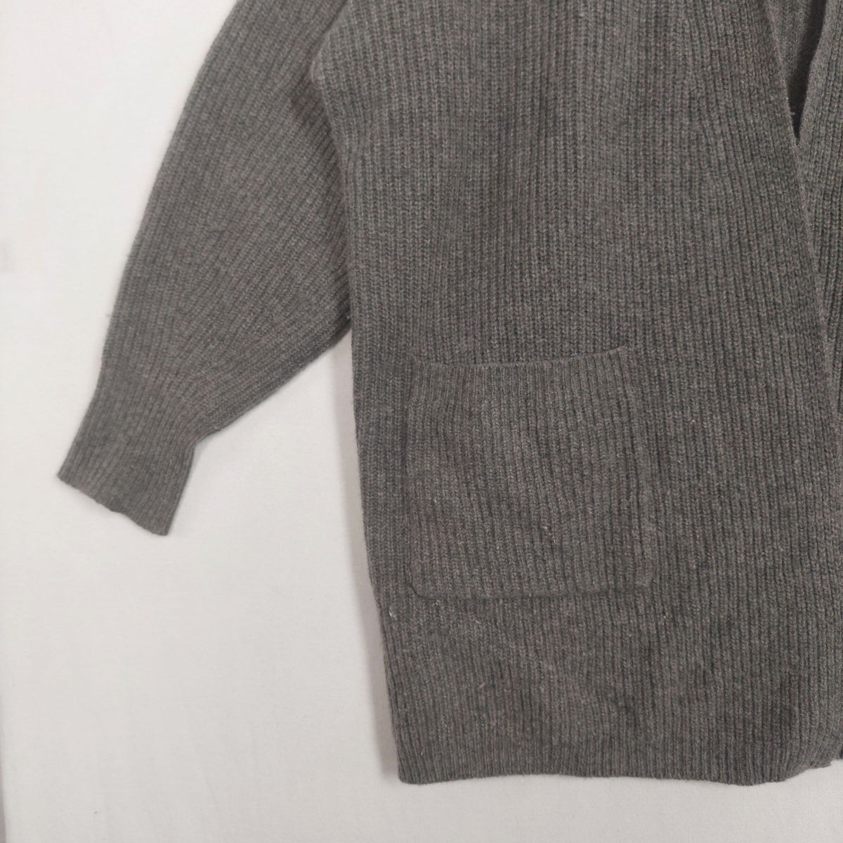Polo Ralph Lauren Gray Ribbed Open-Front Cardigan – Women’s Small