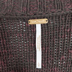Free People Burgundy Chunky Knit Cardigan