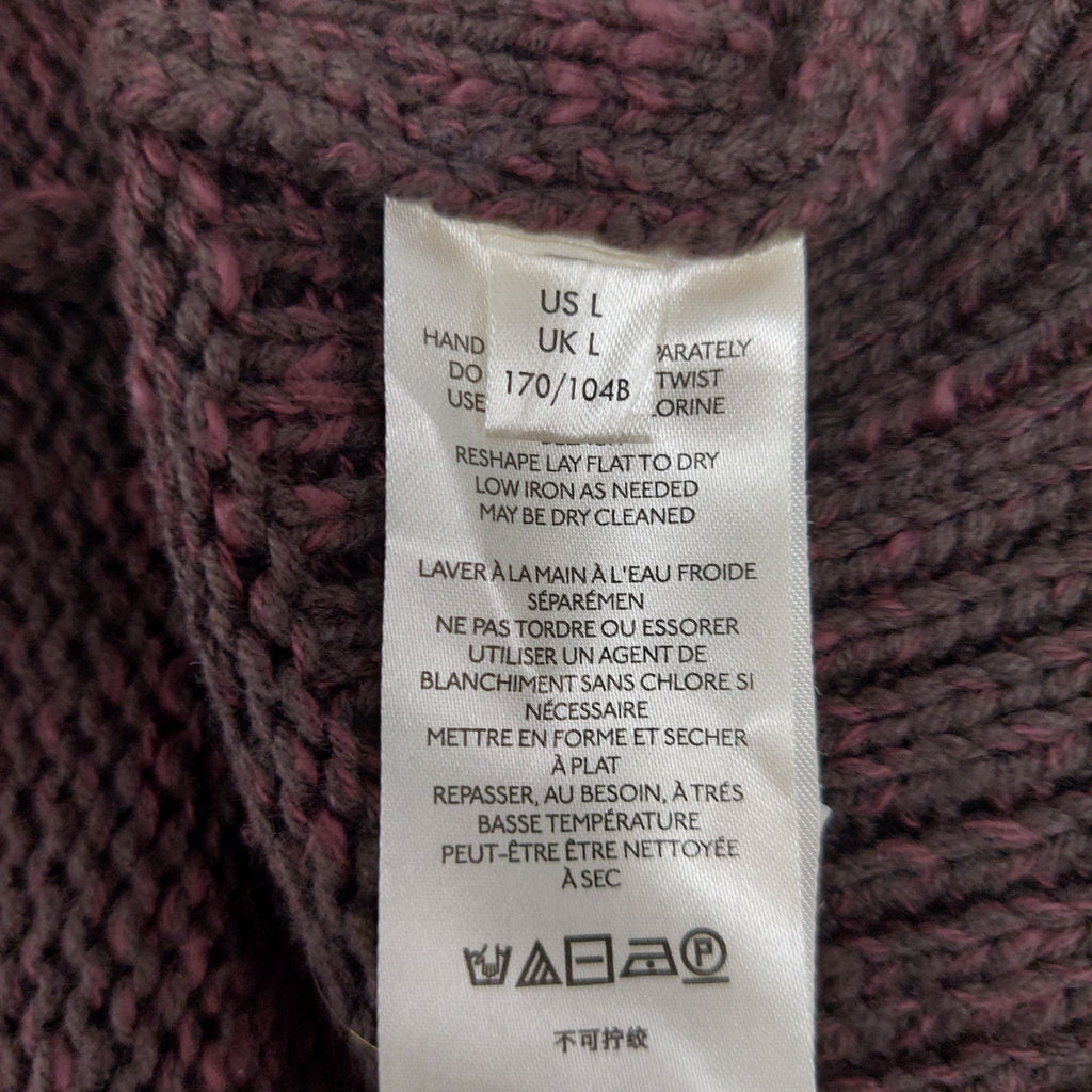 Free People Burgundy Chunky Knit Cardigan