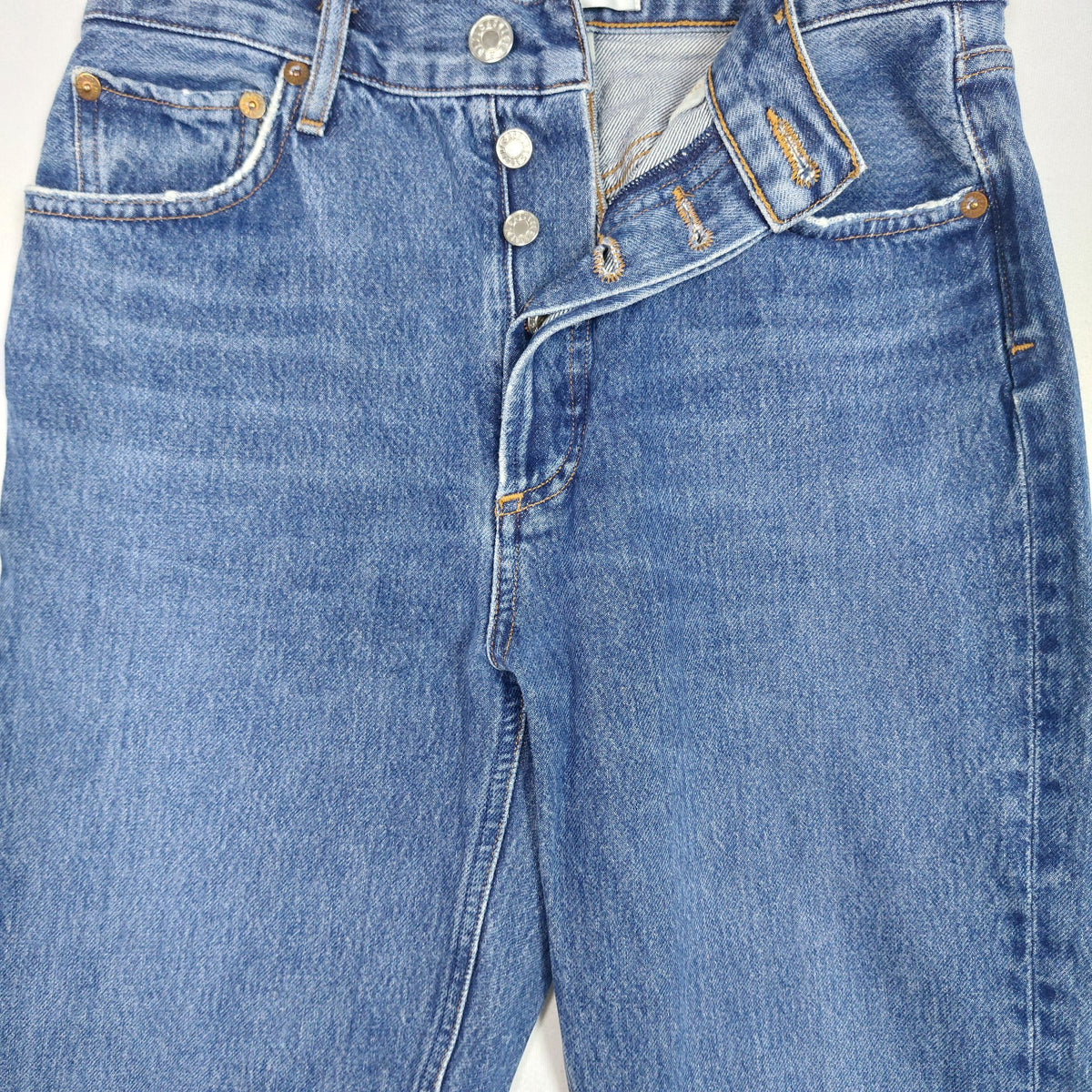 AGOLDE Riley High-Rise Straight Crop Jeans – Size 25