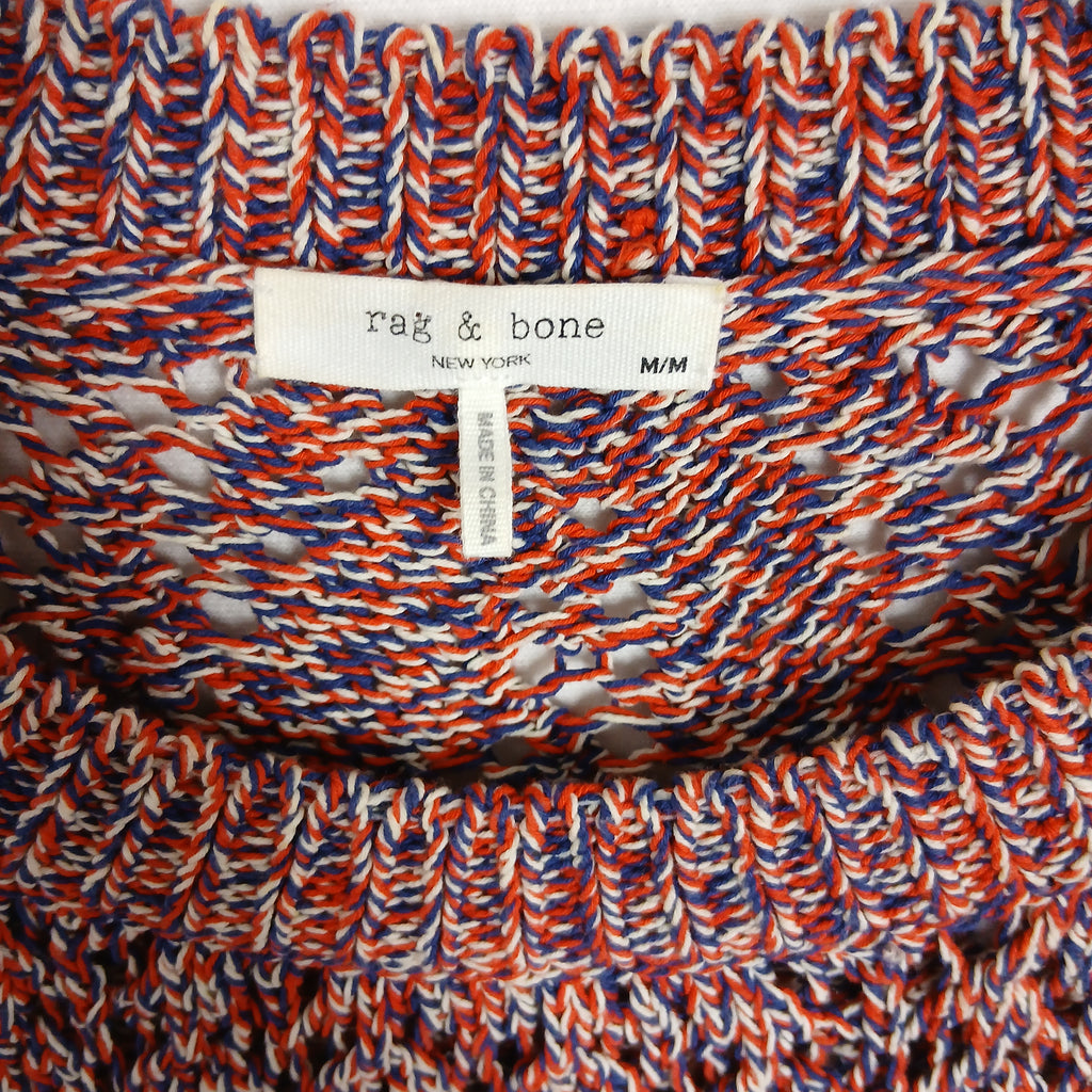 Rag & Bone Kara Crew Multicolor Cotton Sweater – Medium