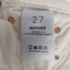 MOTHER Ivory Step-Hem Stretch Jeans – Size 27