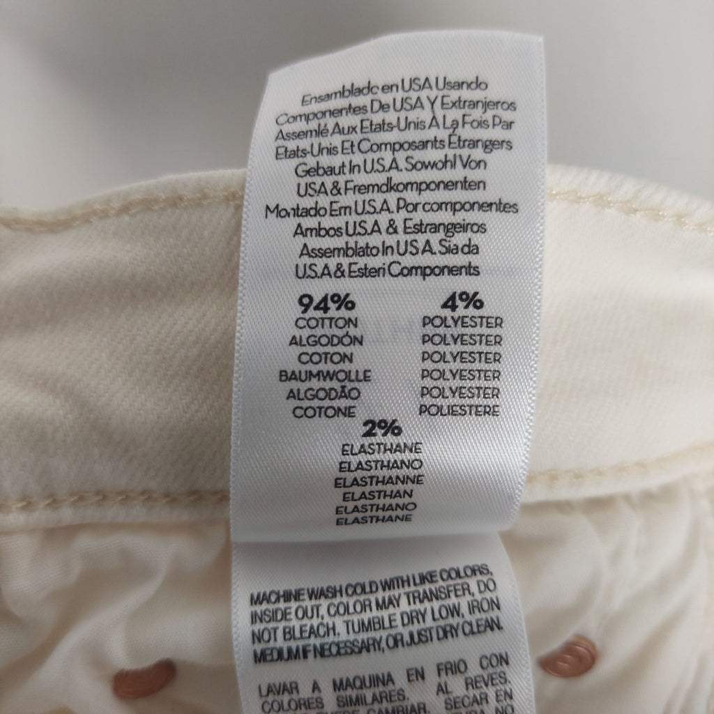 MOTHER Ivory Step-Hem Stretch Jeans – Size 27