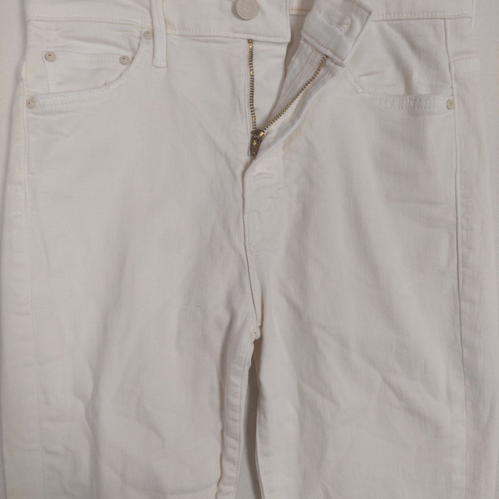 MOTHER Ivory Step-Hem Stretch Jeans – Size 27