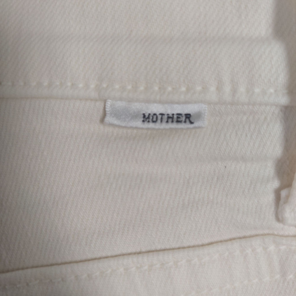 MOTHER Ivory Step-Hem Stretch Jeans – Size 27