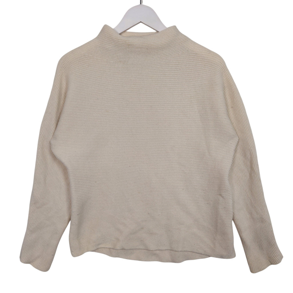 Vince Wool & Cashmere Funnel-Neck Sweater – Ivory