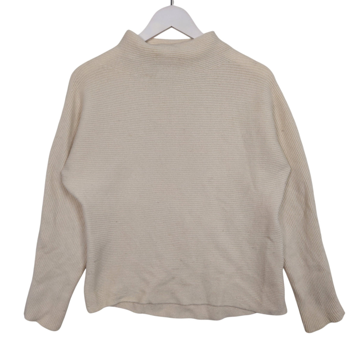 Vince Wool & Cashmere Funnel-Neck Sweater – Ivory