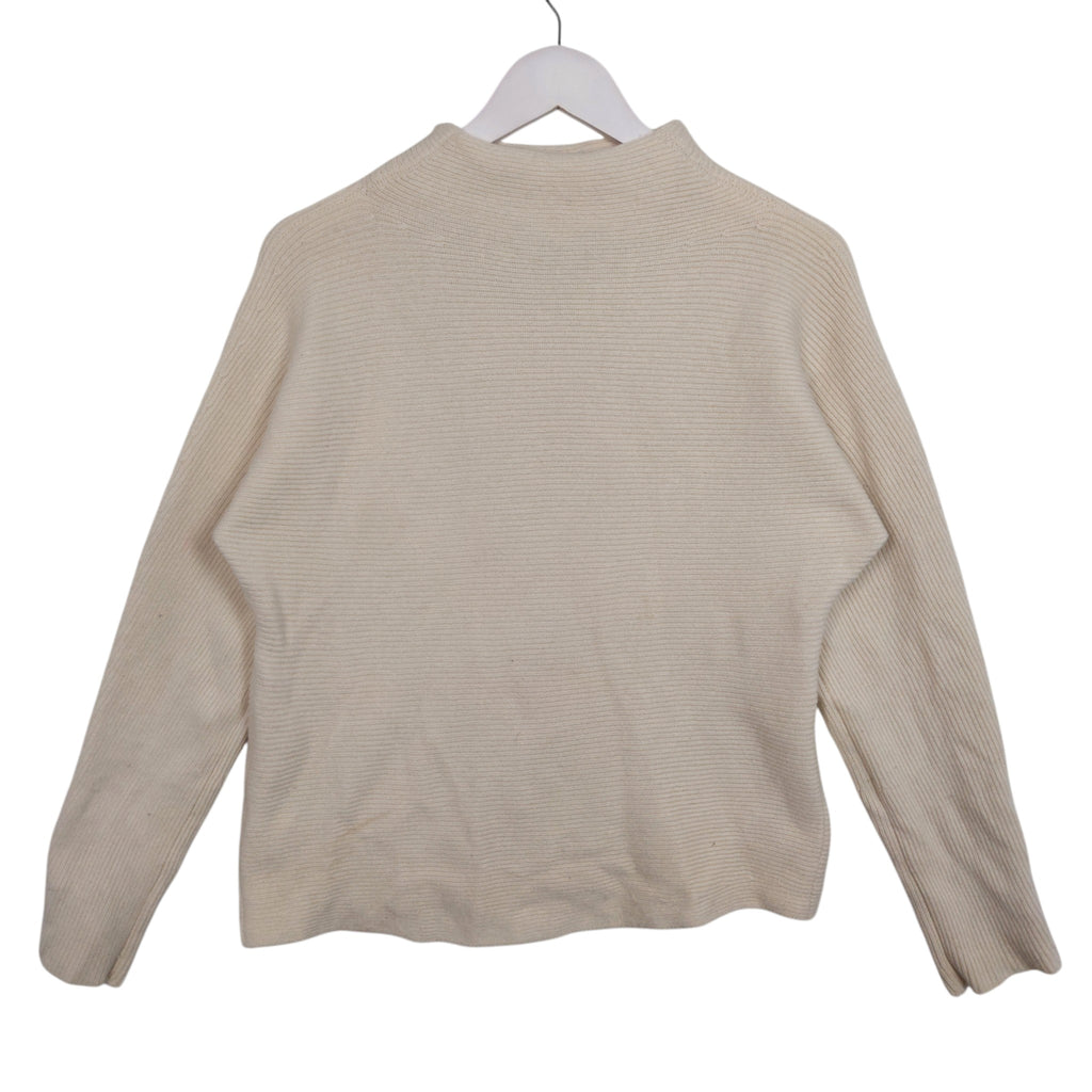 Vince Wool & Cashmere Funnel-Neck Sweater – Ivory