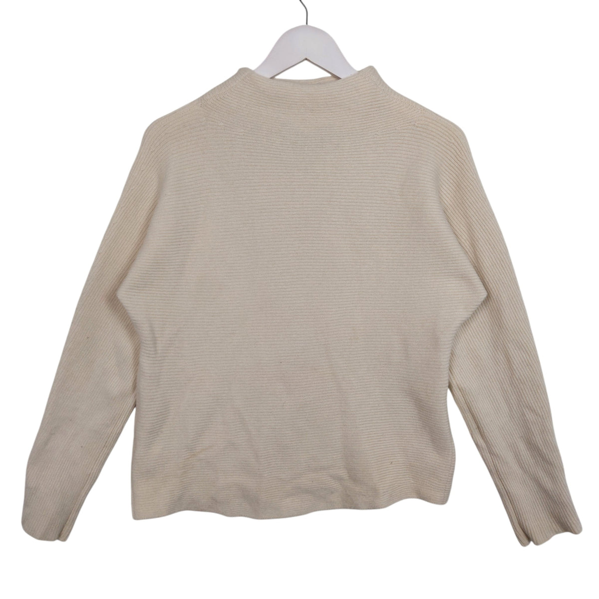 Vince Wool & Cashmere Funnel-Neck Sweater – Ivory