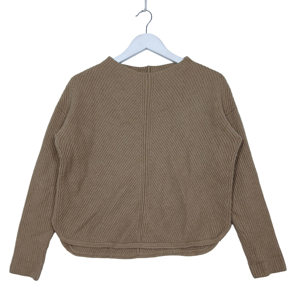 Aritzia Babaton Chalmers Camel Ribbed Wool Linen Sweater Women’s Medium