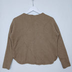 Aritzia Babaton Chalmers Camel Ribbed Wool Linen Sweater Women’s Medium