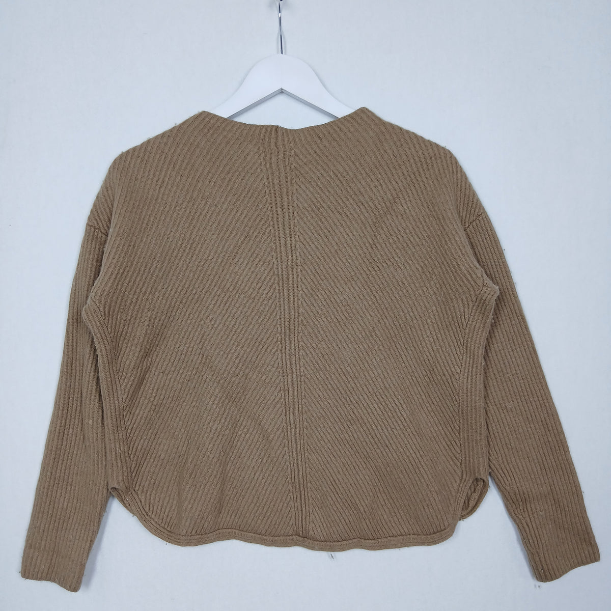 Aritzia Babaton Chalmers Camel Ribbed Wool Linen Sweater Women’s Medium