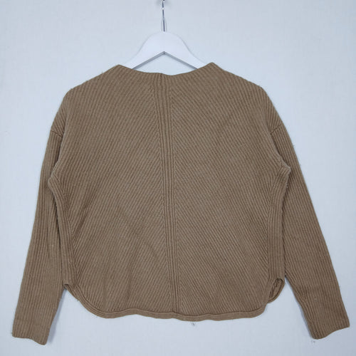 Aritzia Babaton Chalmers Camel Ribbed Wool Linen Sweater Women’s Medium