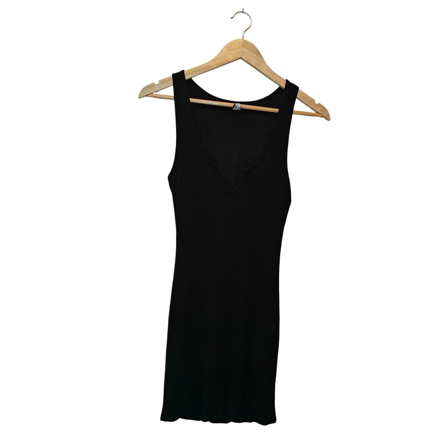 Black Ribbed Bodycon Mini Dress