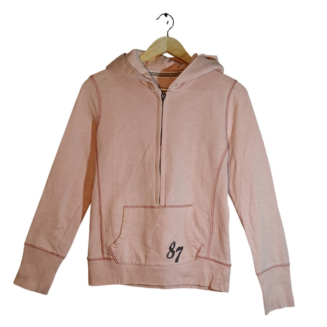 Blush Pink Zip-Up Hoodie