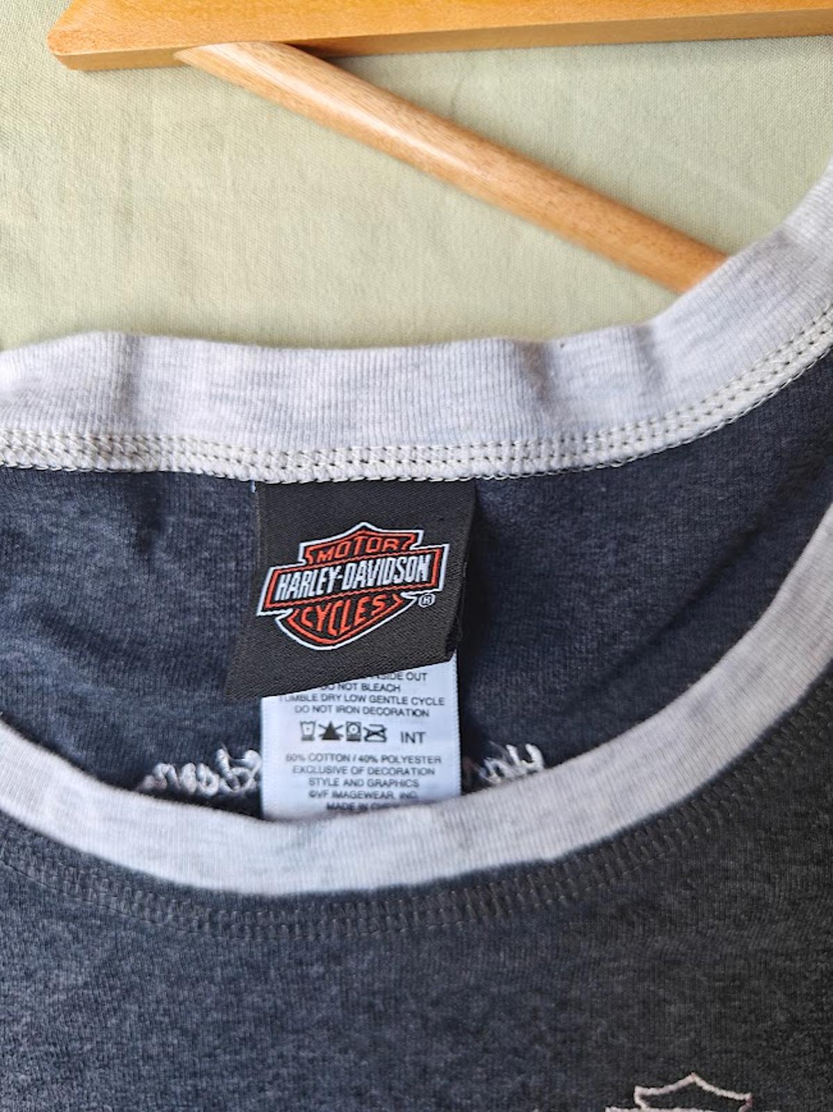 Gray Harley Davidson Ringer T-Shirt