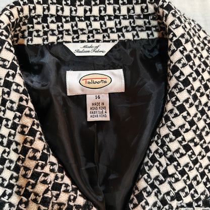 Black and Cream Tweed Blazer