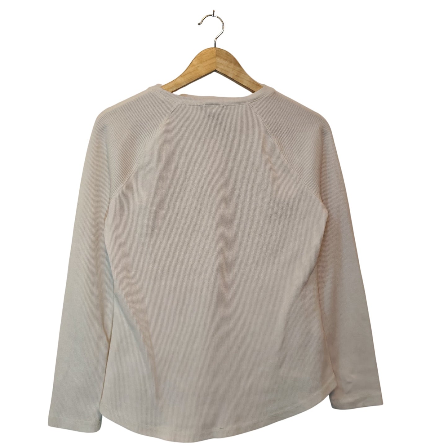 Cream Waffle Knit Thermal Top