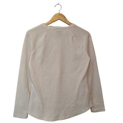 Cream Waffle Knit Thermal Top
