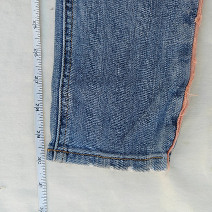 JEAN High Rise Skinny Jeans With Pink Side Stripe