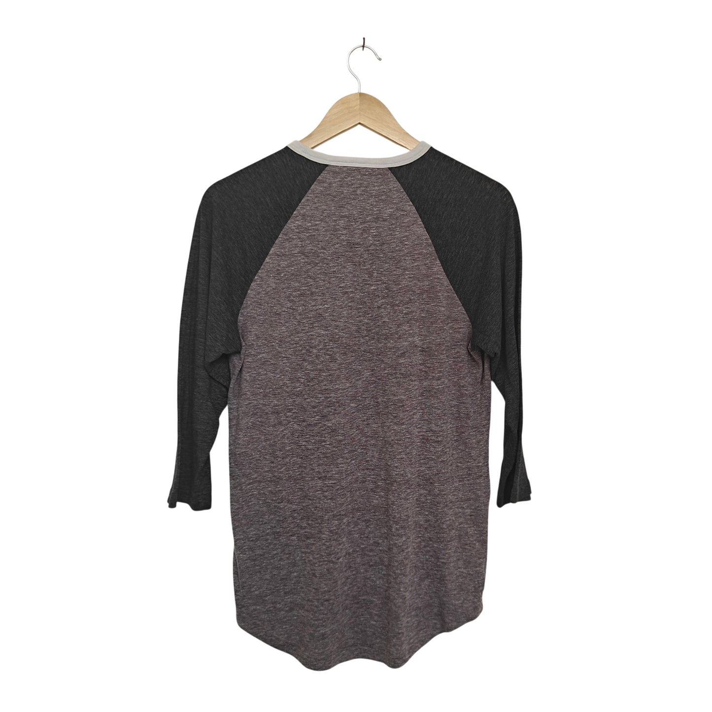 Mitchell & Ness Grey Colorblock Raglan Cotton Baseball Tee