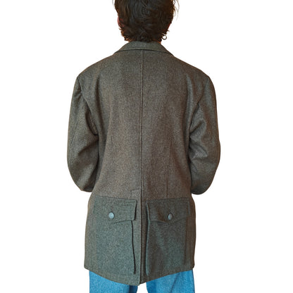 Vintage Scandinavian Wool Military Coat Red