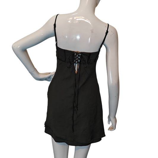 Dark Green Corset Mini Dress